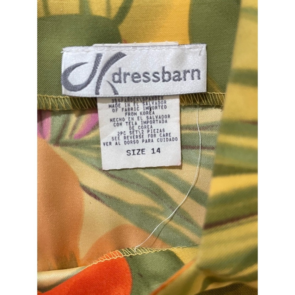 Vtg Dressbarn Sz 14 Sleeveless Tank Blouse Tropical Resort Vibrant Hawaiian - Picture 5 of 6